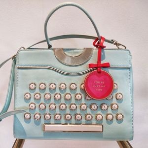 Kate Spade "Be Mine" typewriter leather satchel